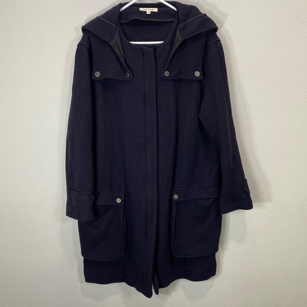 Hache wool coat navy‎